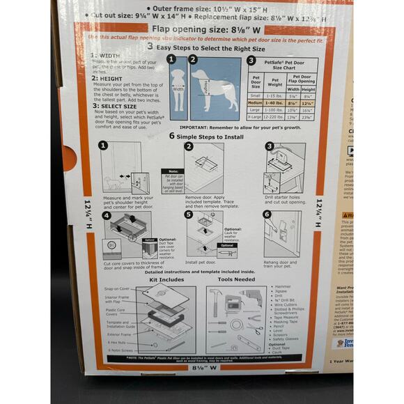 PetSafe Plastic Pet Door – Medium, For Dogs & Cats up to 40 lbs - Picture 7 of 9